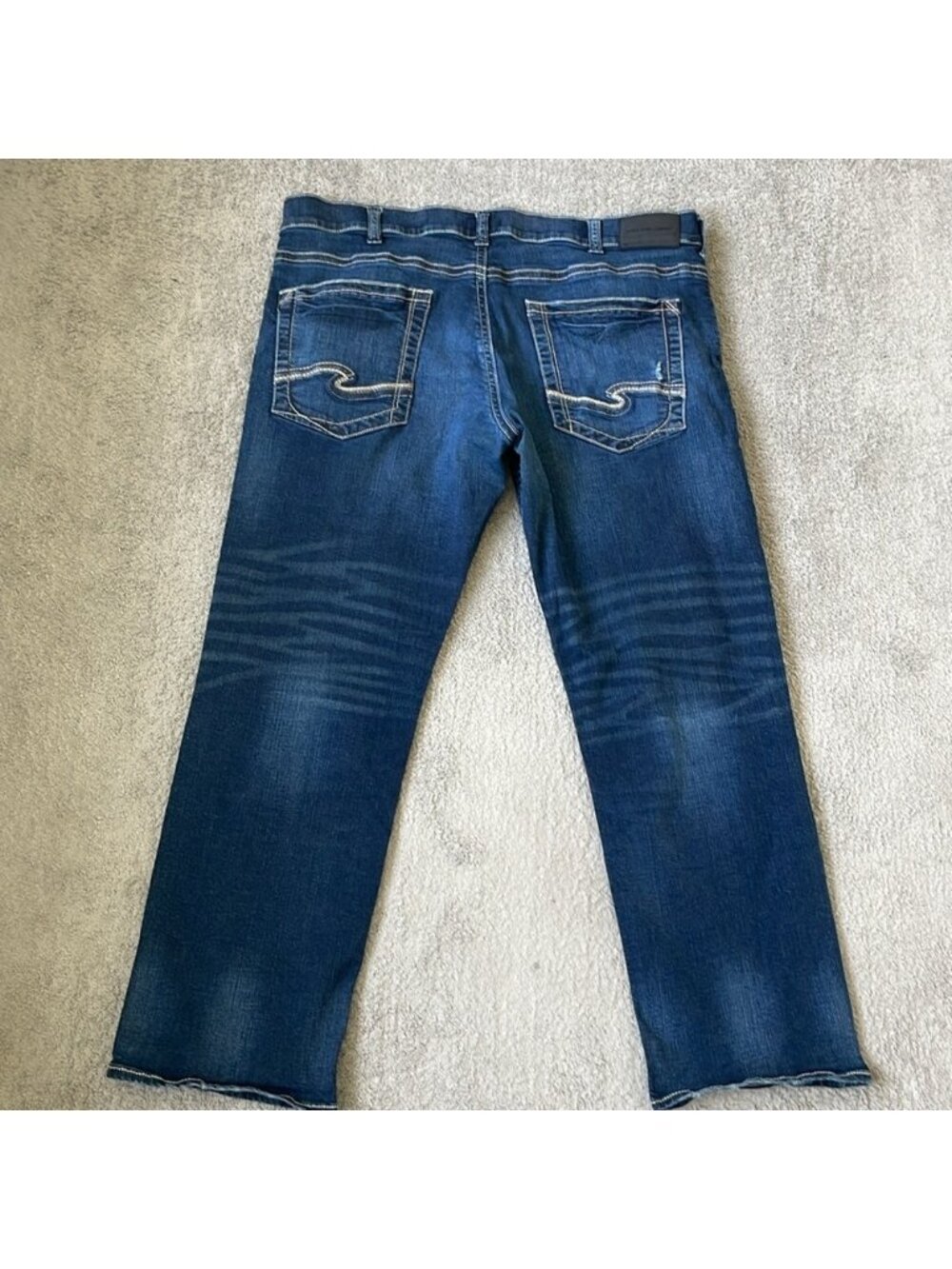 VGC Men's Silver Eddie Dark Wash Jeans - Size 40 - Picture 2 of 5